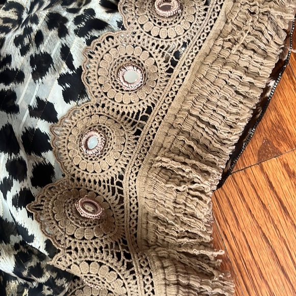 Mailed Love Cheetah Print Fringe Blouse - Picture 2 of 5